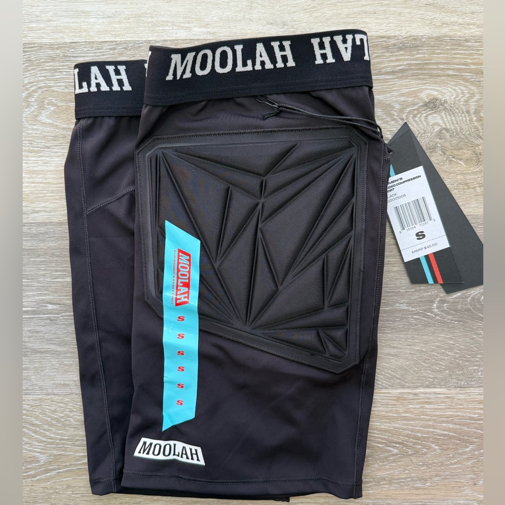 Moolah Kicks Women's Black Padded Compression Shorts Size S Active Elastic Sport